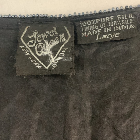 Vintage Creative Creations by Jewell Queen Beaded Silk Jacket Size: L - Picture 16 of 16